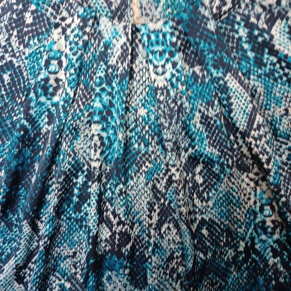 Jones New York Womens 22W Snake Reptile Print Button Blouse Top Streach - Picture 13 of 16